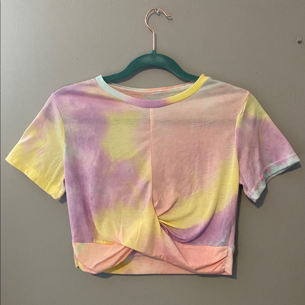 SHEIN Cropped Tie Dye T-Shirt 🍭🍬